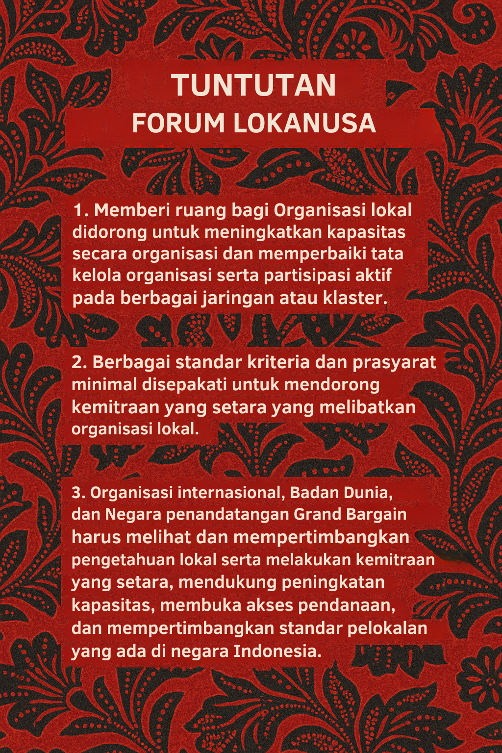 Tuntutan Forum Lokanusa